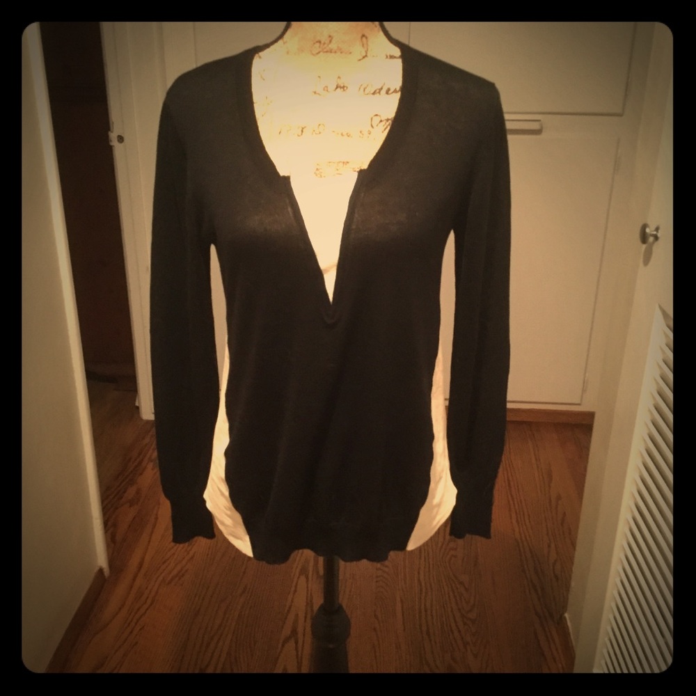 Townsen Leather panel sweater